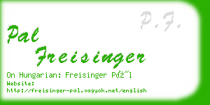 pal freisinger business card